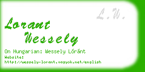 lorant wessely business card