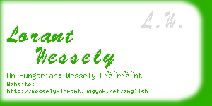 lorant wessely business card